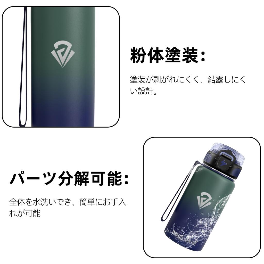 500ml Water Bottle for Direct Keeps Hot or Vacuum Easy To Stainless Suitable for Boys and Outdoors Kids, Carbonated, Drinking, Lightweight, Portable,