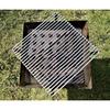 CAMPING MOON Fire Grill Gokurostle – Fire Pit – Stainless Steel 304 – Heavy-Duty Rostle & Stove – 33.5cm – Silver