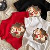 Kids Pure Cotton Cartoon Short Sleeve T Shirt Summer Baby Toddler Round Neck Top