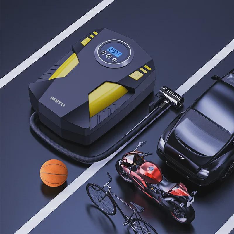 "Portable 12V Electric Car Tire Inflator with Digital Display"