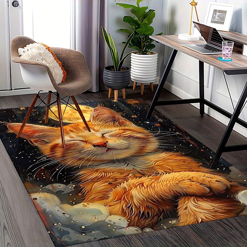 1pc Holiday Gift! Cute Cat Pattern Office Chair Cushion - Non-Slip Rug, Suitable for Offices, Home Décor, Living Rooms, Bedrooms, Game Rooms, All Year