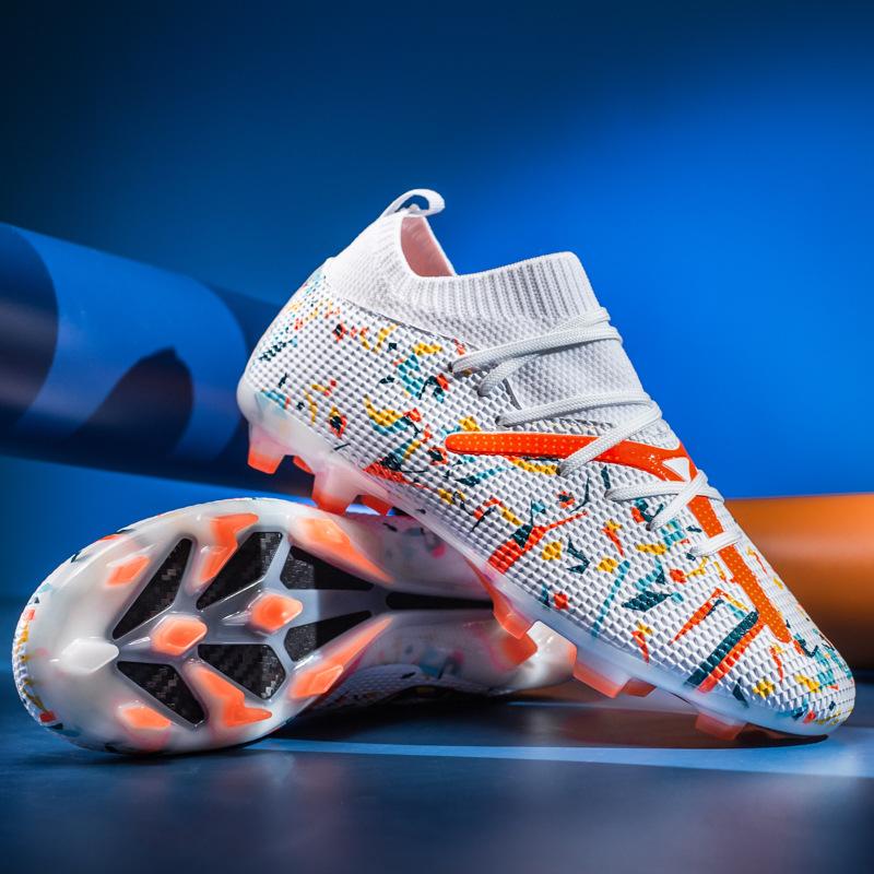 

New football shoes men s adult long nails broken nails artificial grass training shoes 35