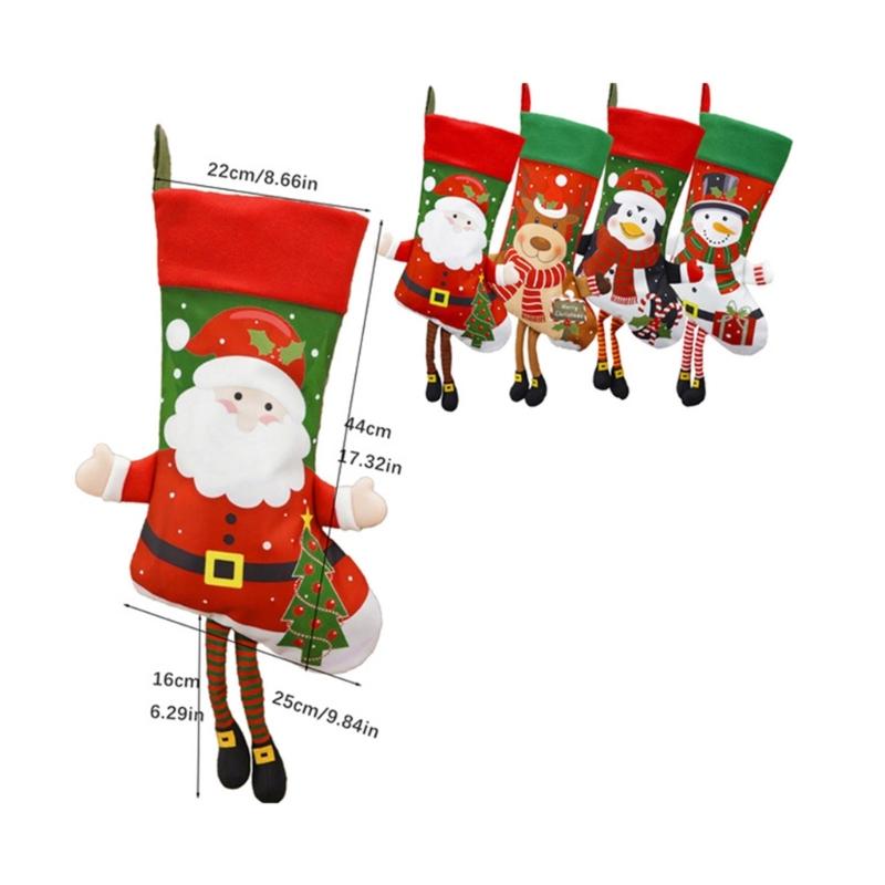 Vánoční stromeček Závěsná punčoška Přívěsek Cukroví Dárková taška Vánoční ozdoba Ponožka pro rodinu Domácí dekorace