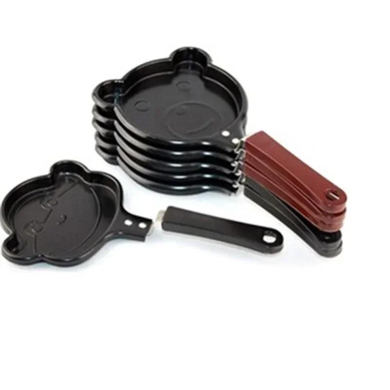 Mini Egg Fry Kitchen Supplies Breakfast Love Pan Pancake Pan Heart Omelette Pan Jarhead Without Pot Cover Cast Iron Black Items