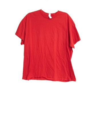 Red Crew Neck Short Sleeve T-Shirt Unisex Casual Fit XL