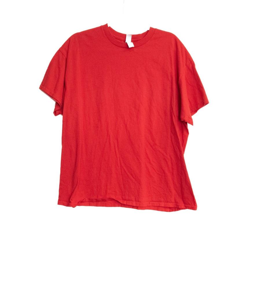 Red Crew Neck Short Sleeve T-Shirt Unisex Casual Fit XL