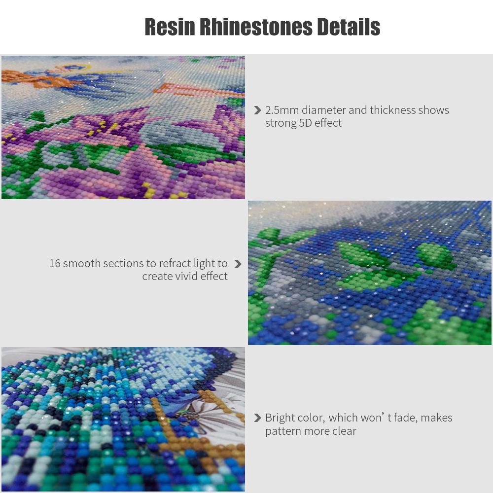NAIYUE 31 * 15 Inches / 79 * 38cm DIY 5D Diamond Painting Kit Scenery Pattern Rhinestone Mosaic Embroidery Cross Stitch Craft Home Wall Decor