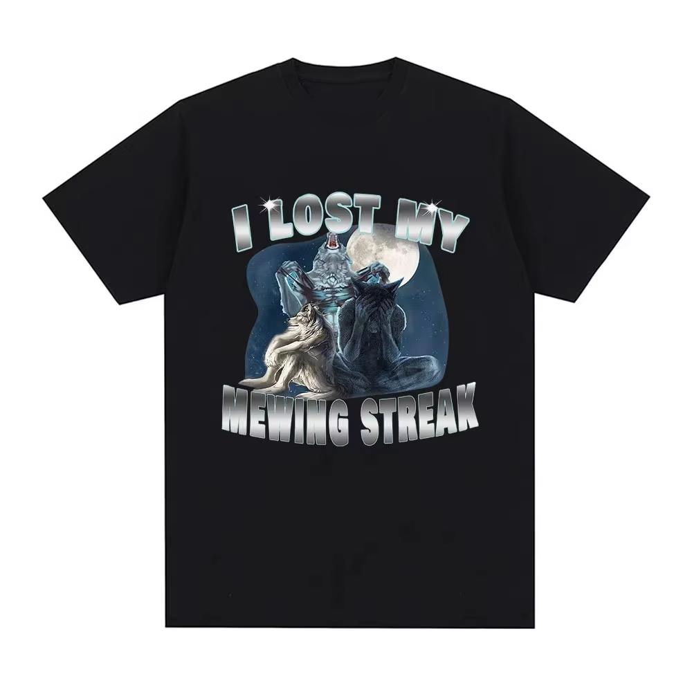 Human By Day Sigma By Night Funny Wolf Graphic T Shirt Men Women Casual Cotton Short Sleeve T-shirts Streetwear Unisex 2XL