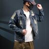 Xintang Ripped Distressed Men's Denim Jacket - Loose Long Sleeve Streetwear Outerwear for Spring