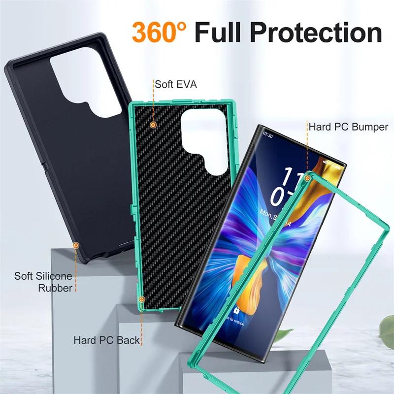Military Armor Shockproof Phone Case For For Samsung Galaxy S26 S25 S24 S23 FE S22 S21 S20 Ultra Plus Hard PC+TPU Bracket Back Cover