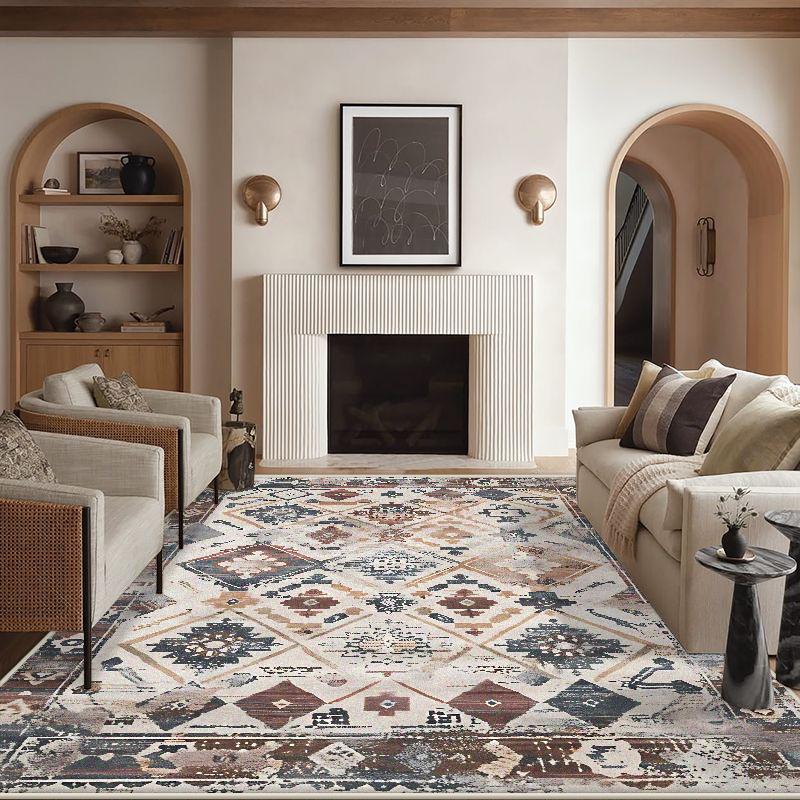 

Bohemian Luxury CARPET FOR LIVE ROOM Persian Ethnic Decoration Bedroom Rug Retro Style Lounge Non-slip Washable Floor Mat Sofa 60x90cm