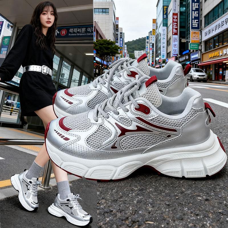 Versatile platform dad shoes women's spring new super good-looking casual shoes lightweight sports shoes
