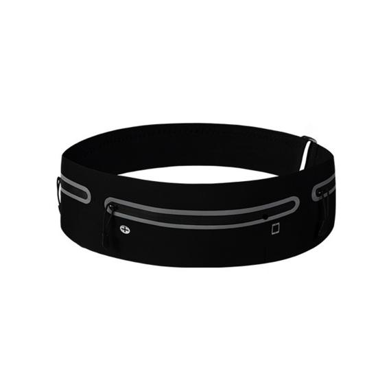 

Тонкий беговой пояс, водонепроницаемая поясная сумка, светоотражающий держатель для телефона, поясная сумка, спортивная поясная сумка для пеших прогулок, велоспорта L чёрный