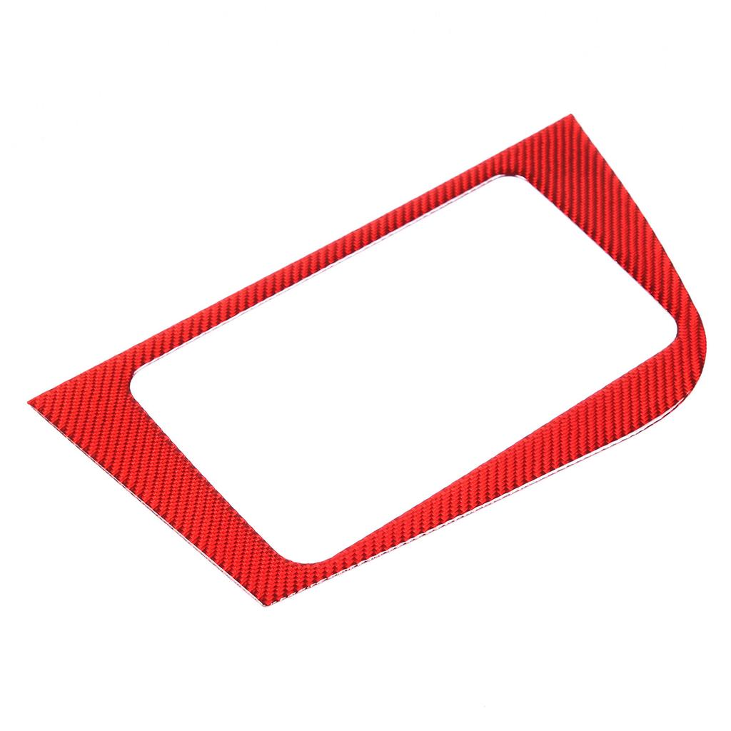 Red Carbon Fiber Dashboard Navigation Cover Trim For Seat Leon 2008-12