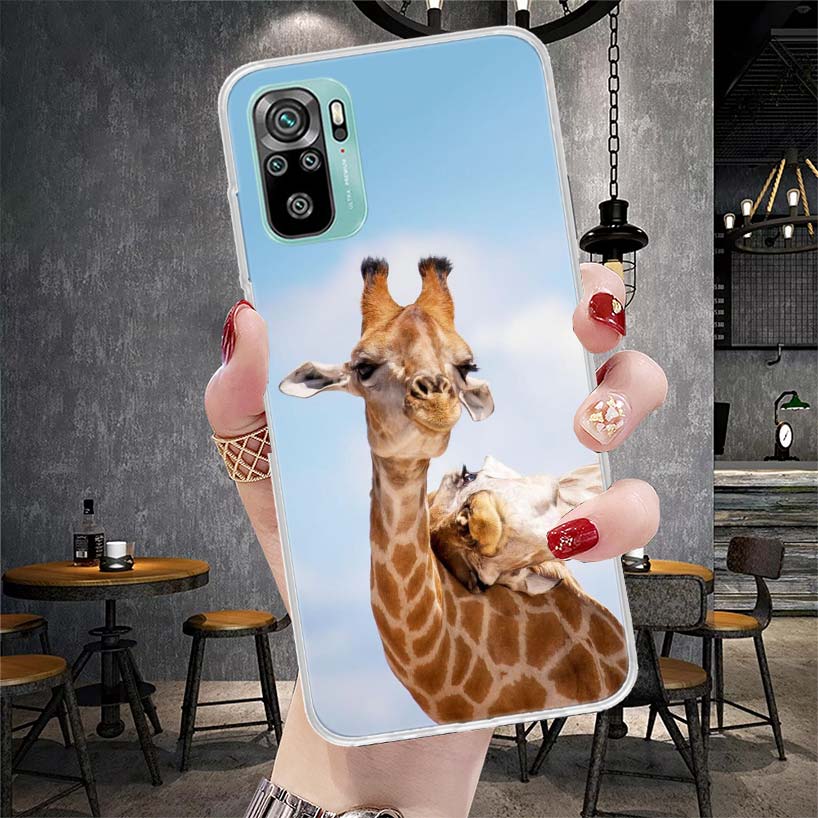 Cute Cartoon Giraffe Animal Soft Phone Case For Xiaomi Redmi Note 15 14 14S 13 12 Pro Plus 12S 11 11S 11E 10 10S 11T 5G Fundas C