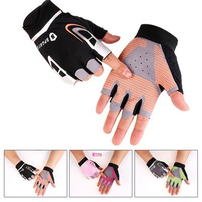 Cycling Half Finger Gloves New Style Men and Women Outdoor Cycling Sports Bicycle Mountain Climbing Exercise Leak Finger Fitness Gloves