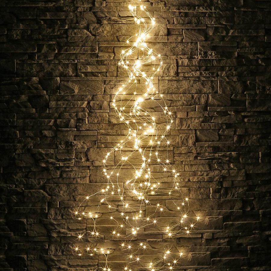 40X2M 800 LED Firefly Bunch Light Outdoor Copper Watering Can Fairy Light Waterfall String Light For Holiday Tree Decor