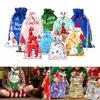 Christmas Drawstring Present Bags Set 30 Pcs With 32 Tags For Festive -Gifting Christmas Drawstring -Gift Bags Size For Holiday