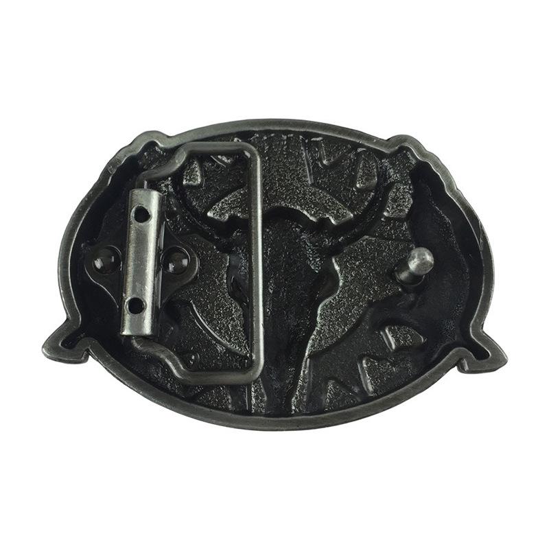 Double Eagle Tribal Bull Skull Belt Buckle - Retro & Stylish 4.0