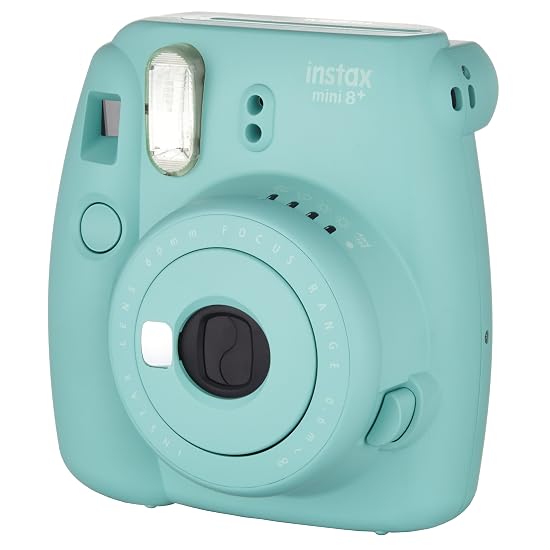 Fujifilm Instant Camera Cheki Instax Mini 8+ with Close-up Lens and Genuine Hand Strap, Mint, INS MI