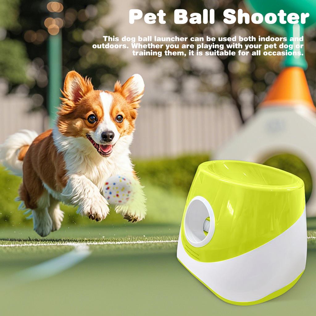 Interactive Automatic Ball Launcher with 3 Tennis Balls Automatic Dog Ball Launcher Ball Thrower Machine for Medium & Small Dogs