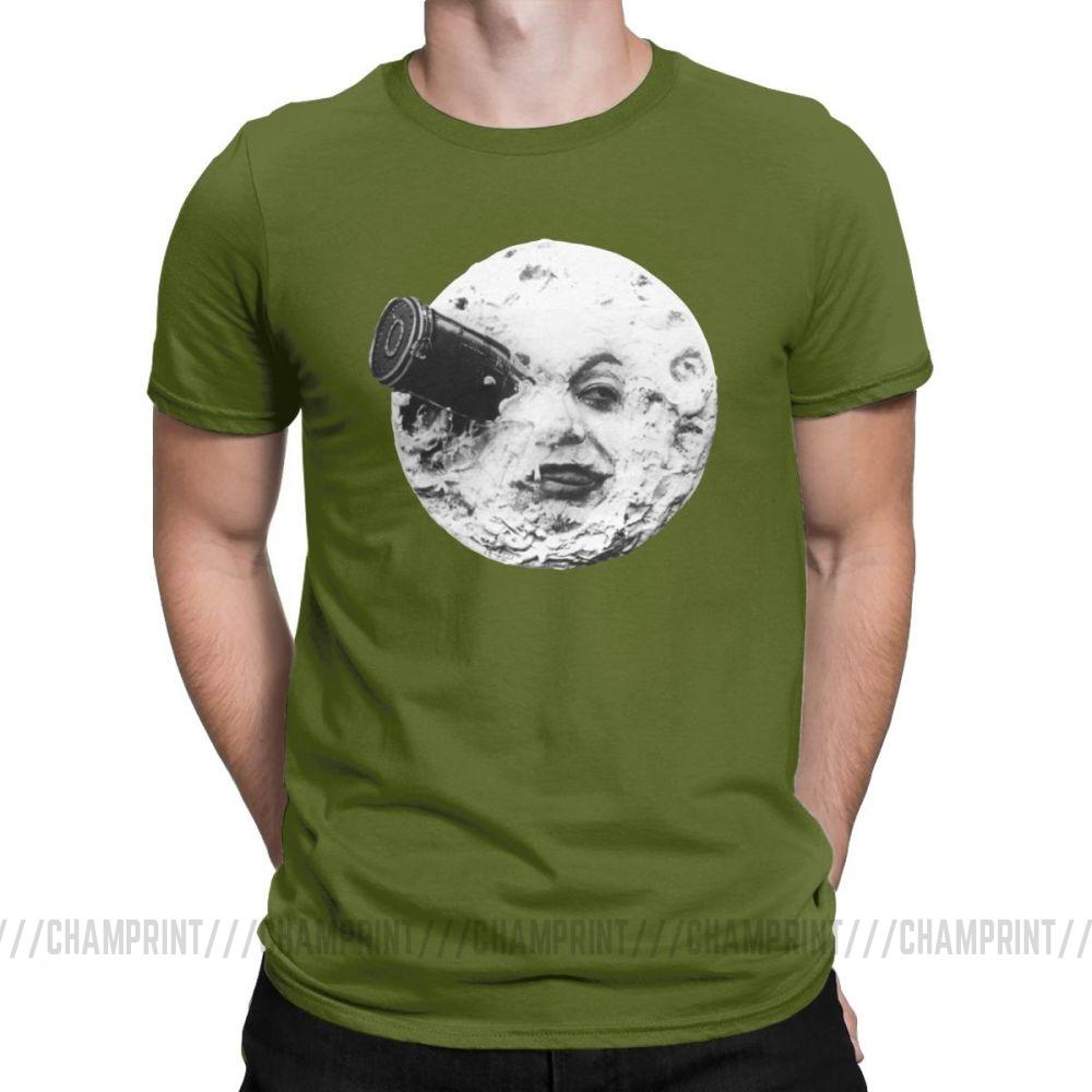 Moon T Shirts For Men Georges Melies Twin Party Tops Short Sleeve Vintage T Shirts