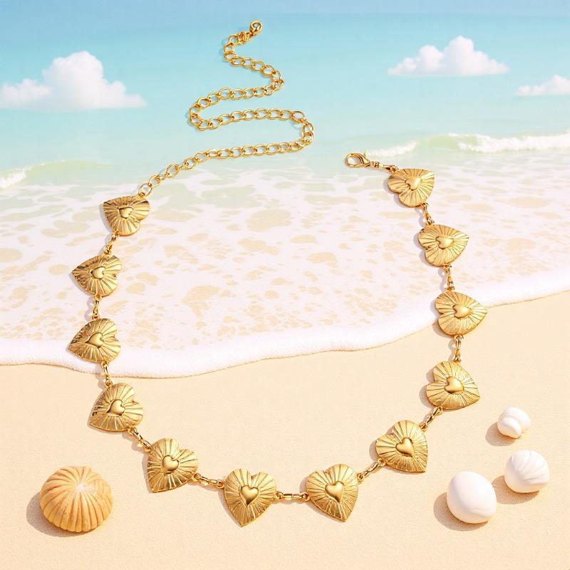 Metal love waist chain, female high-end feeling with skirt versatile decoration European and American retro