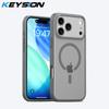 KEYSION Magnetic Matte Transparent Case for MagSafe for iPhone 17 Pro Max Silicone+PC Shockproof Wireless Charging Phone Cover