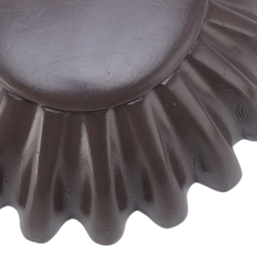 14.5CM Grooved Ruffle Bowl Handcrafted Bowl Decoration for Coffee Table Bookshelf Living Room Desk