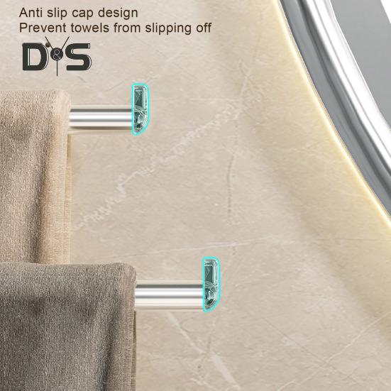 Handtuchhalter mit drehbarem Schwenkarm und Saugnapf-Design. Einfache Installation. Wandmontierter Badezimmer-Handtuchhalter-Organizer.