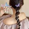 4Pcs Hair Rope Spiral Hair Bands Flower Butterflies Decor Ponytail Holders Bun Braid Elastic Non-slip Hairbands Hair Styling Tools