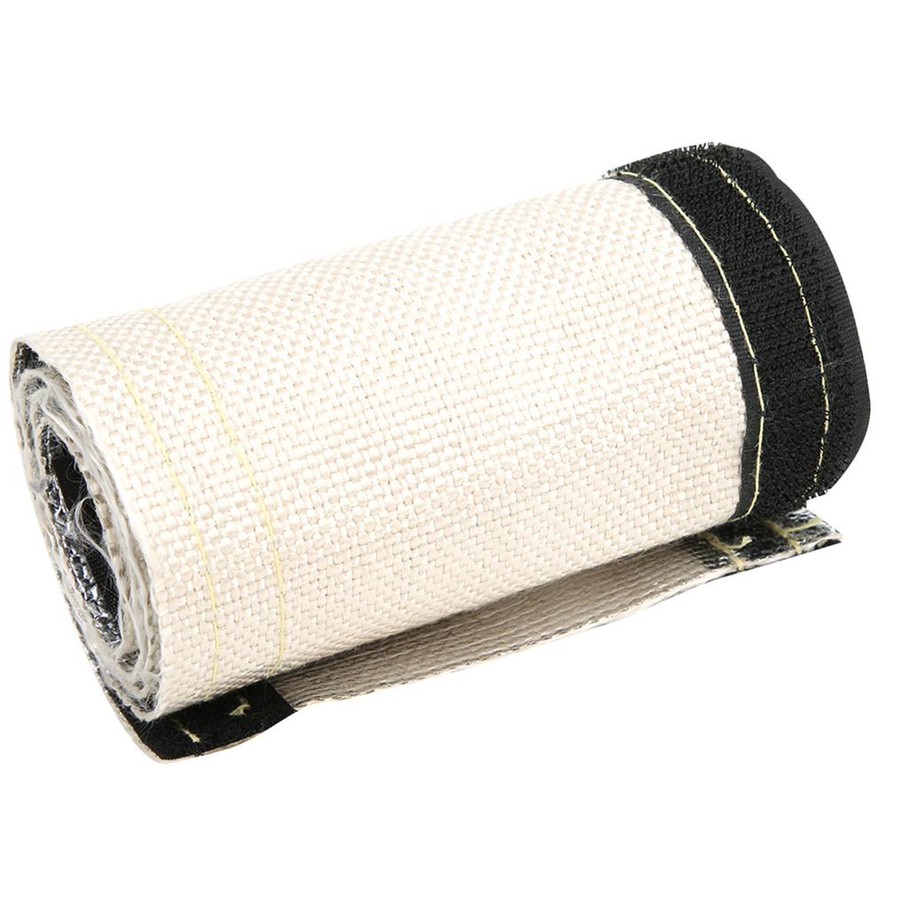 Izolowany Pokrowiec na Wąż Przewodowy Szary Biały Rękaw Osłonowy Termiczny z Alumizowaną Warstwą Zewnętrzną 600x106mm