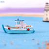 Bateau Yacht Mer Méditerranée Modèle Figurine Ornement d'Aquarium Artisanat Décor Miniature Maison Décoration Jardin de Fées Accessoires DIY