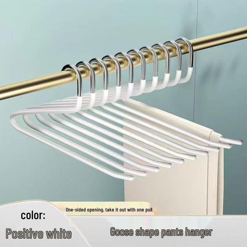 Goose-Shaped Non-Slip Pants Hanger Clip, Z-Shape, Space-Saving Wardrobe Storage