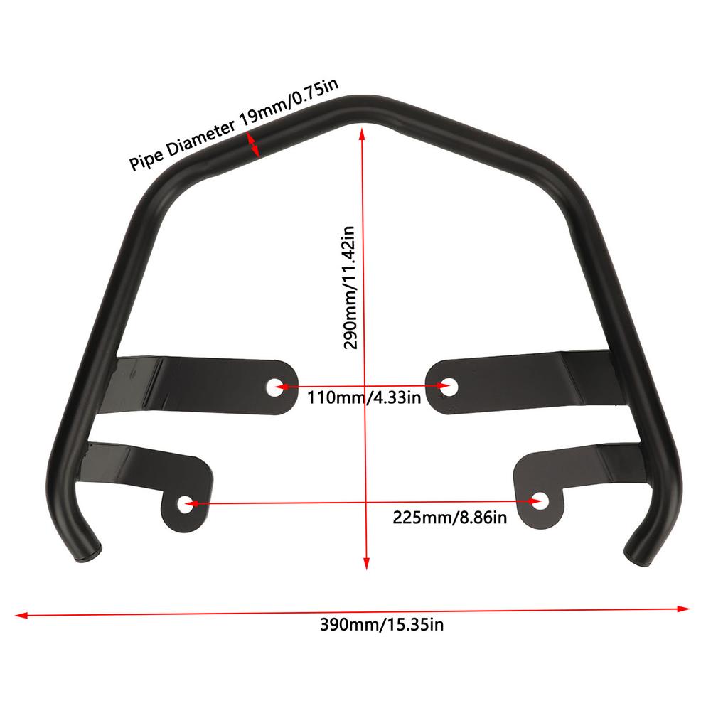 Passenger Seat Hand Grab Bar 19mm Stable Support Replacement for Moto Guzzi V100 Mandello 2022 to 2024