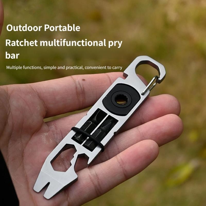 Multitool Steel Keychain Bottle Opener Keychain Clip Key Holder Keychain Clip Key Hook Outdoor Camping Buckle Keychain