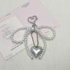 Stylish Pearl Bow Heart Pendant Keychain - Unique DIY Bag Accessory