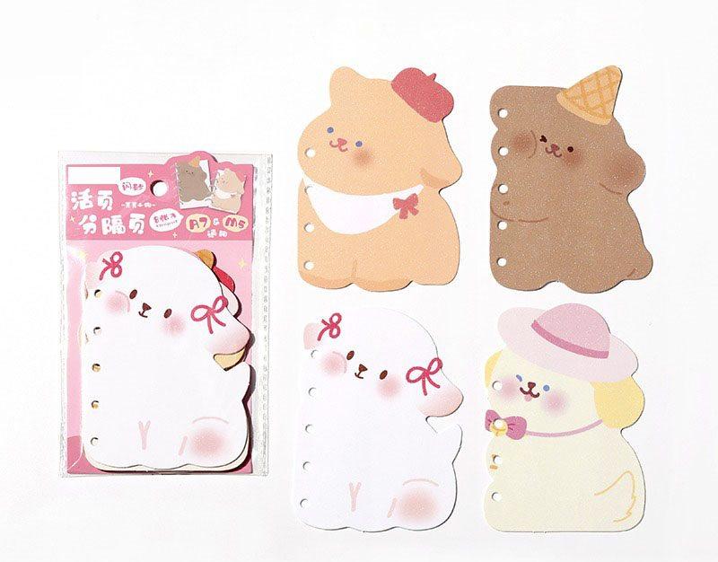 1bag Double sided Sparkling Sand Cute Inner Page Handbook Notebook Loose leaf Notebook Handbook Index Page