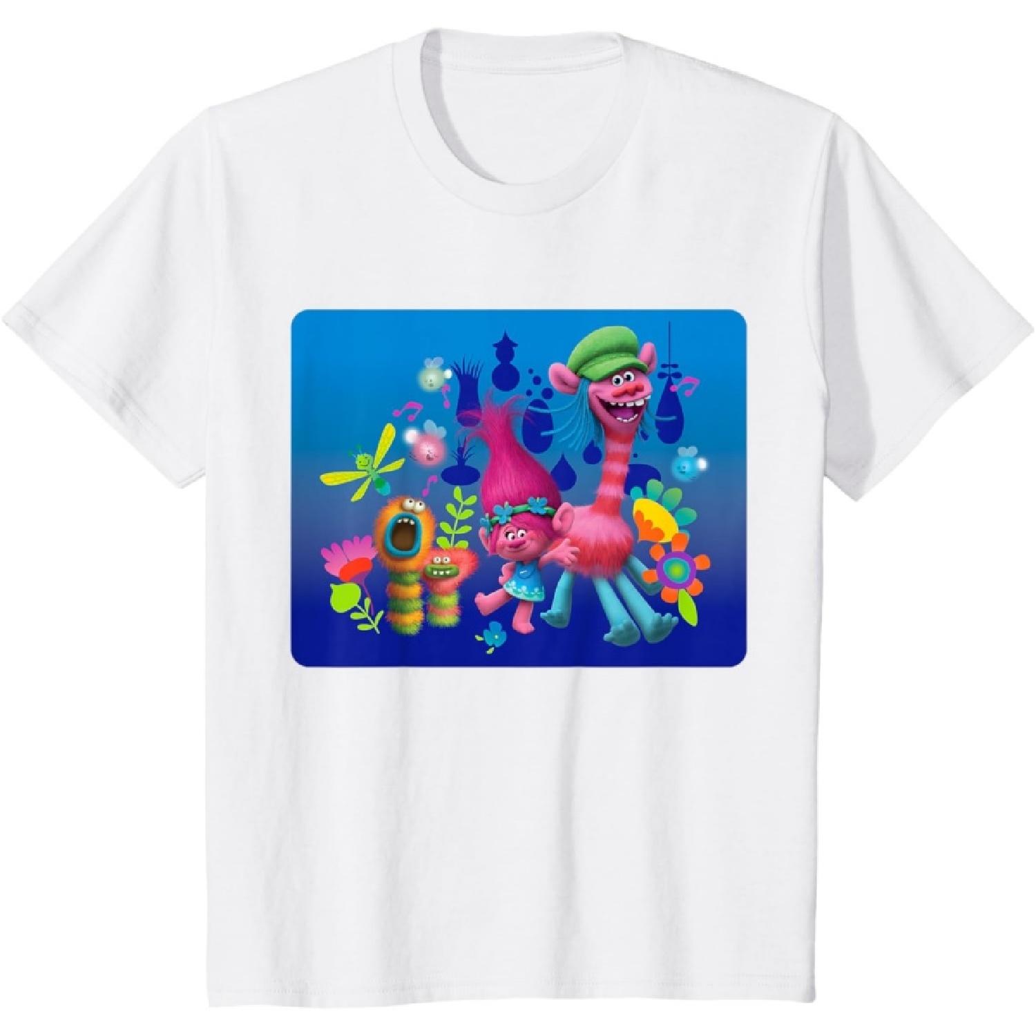 Детская футболка DreamWorks Trolls Купер и Розочка Танцующие S