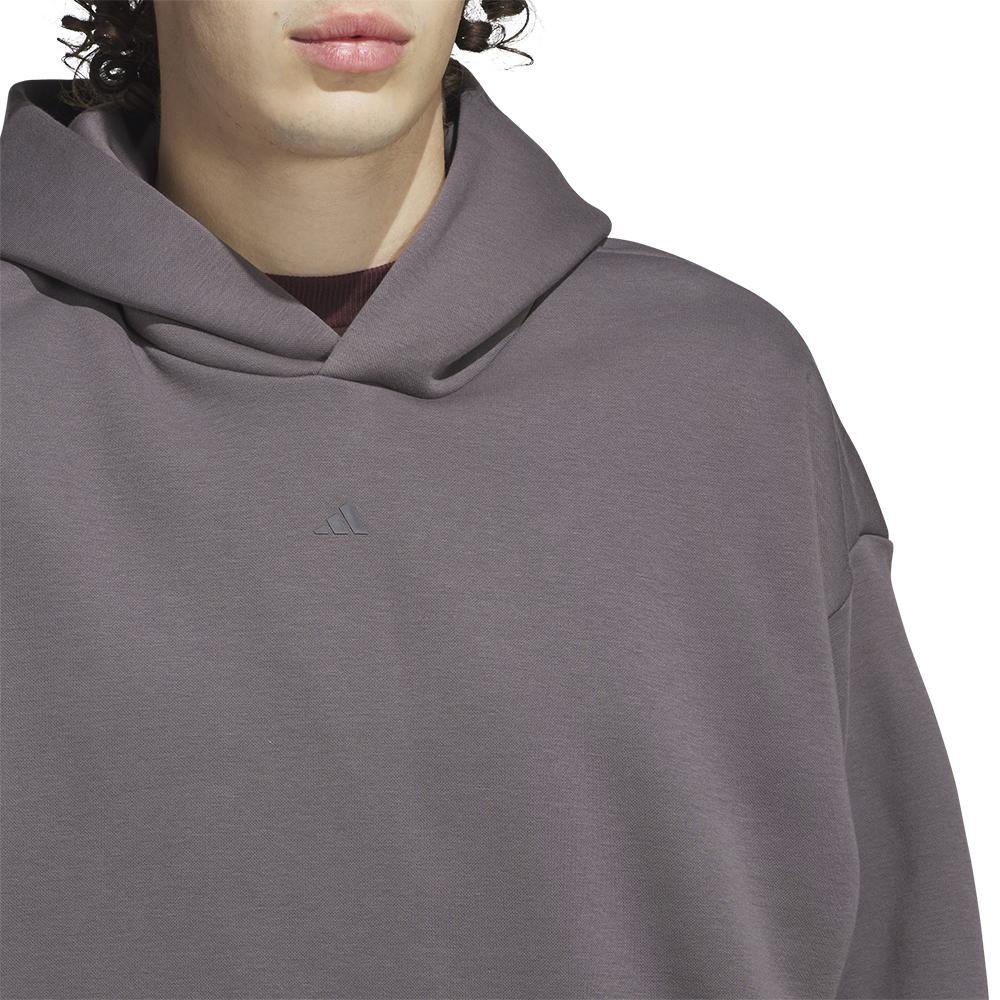adidas Felpa con Cappuccio Casual Comoda Logo Basketball SS25 Unisex Grigio JL6873
