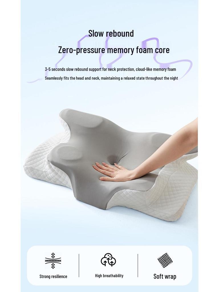Butterfly Cervical Pillow - Non-Collapsing Memory Foam Neck Support Pillow