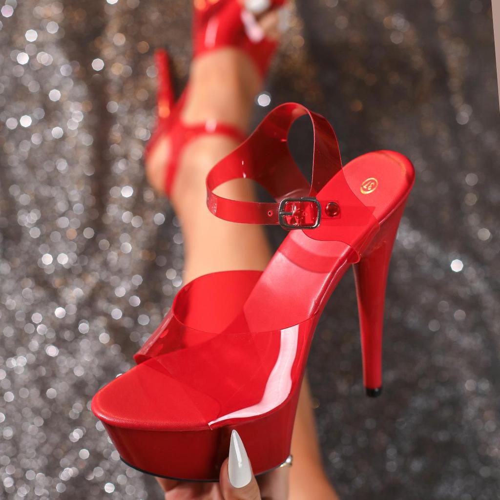 15cm Seksowne Sandały Stiletto na Platformie z Frędzlami - Eleganckie Obcasy na Ślub i Bankiet