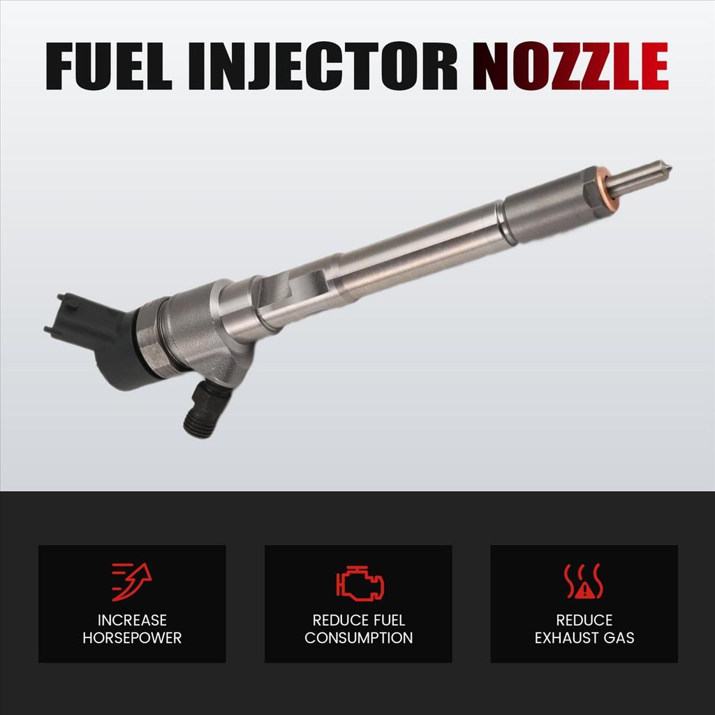 #975O New CRDi Diesel Fuel Injector 33800-27400 0445110245 for Hyundai (Silver)