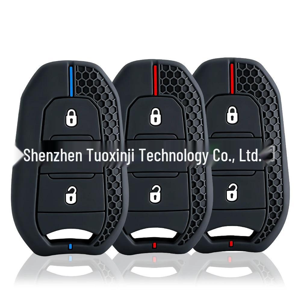 Silicone Protective Car Key Case for Peugeot Models (208, 308, 408, 508, 3008, 4008, 5008)