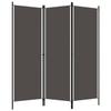 VidaXL Cloison de séparation 3 panneaux Anthracite 150x180 cm