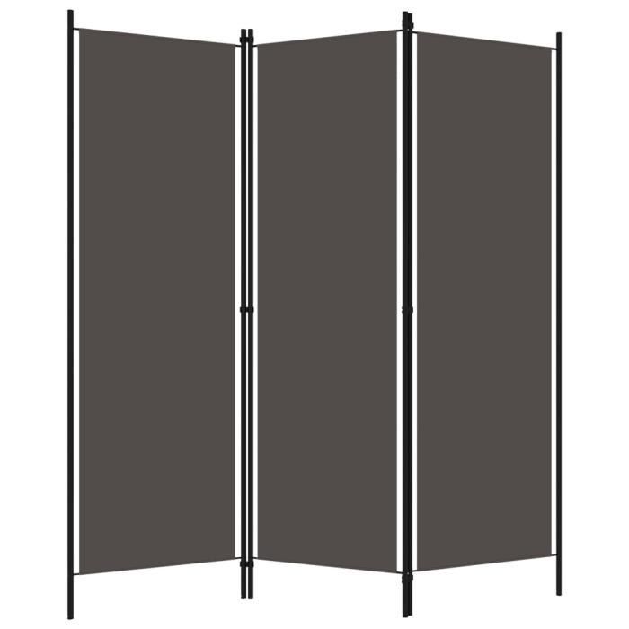 VidaXL Cloison de séparation 3 panneaux Anthracite 150x180 cm