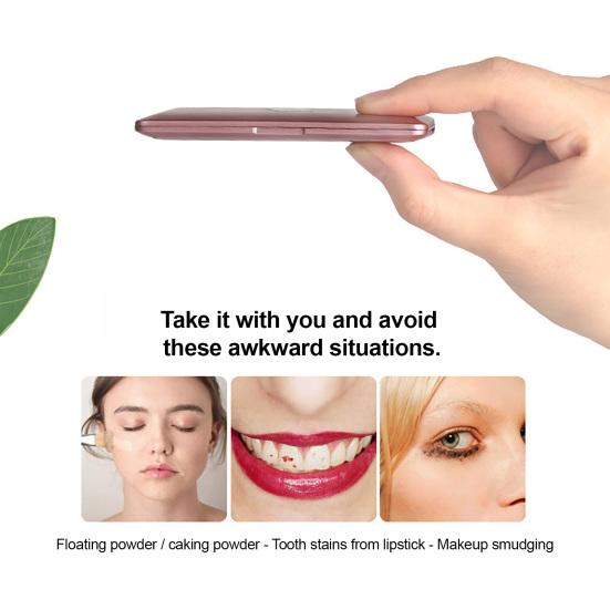 Handheld Cosmetic Mirror Mini Laptop Mirror, Pocket Size Shaped Makeup Portable Small Foldable Vanity Folding Computer for Dollhouse Accessory, Travel