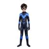 Teen Titans Nightwing Muscle Print All-inclusive Jumpsuit Adult and Children Superhero Stage Performance Clothing