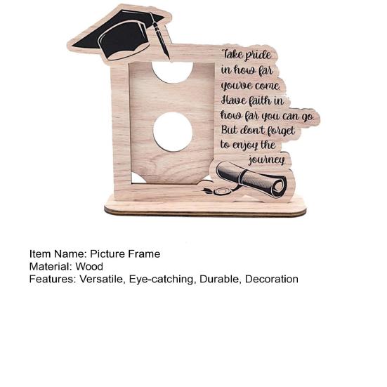 1 Set Picture Frame Graduation Picture Display Frame DIY Wooden Photo Frame for Home Desktop Decoration