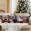 Christmas Themed Cat Pillowcase Bedroom Sofa Cushion Cover 100% Polyester Living Room Cushion Pillowcase Home Decor